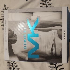 Michael Kors Men's Ultimate Rib White T-Shirts (2 pack)